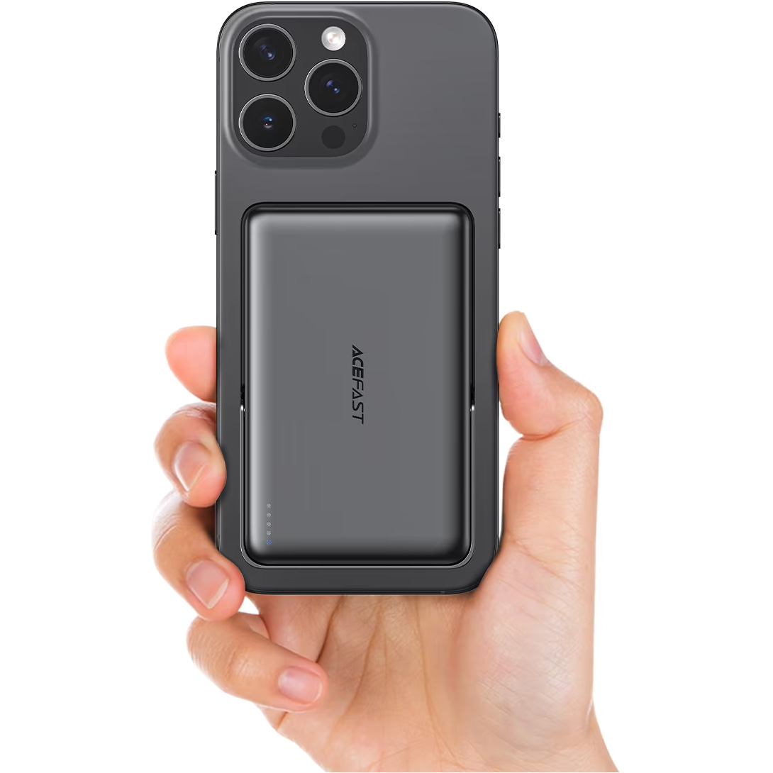 Повербанк з бездротовою зарядкою ACEFAST M17 Magnetic Fast Wireless Charge Power Bank PD22.5W 10000mAh Black