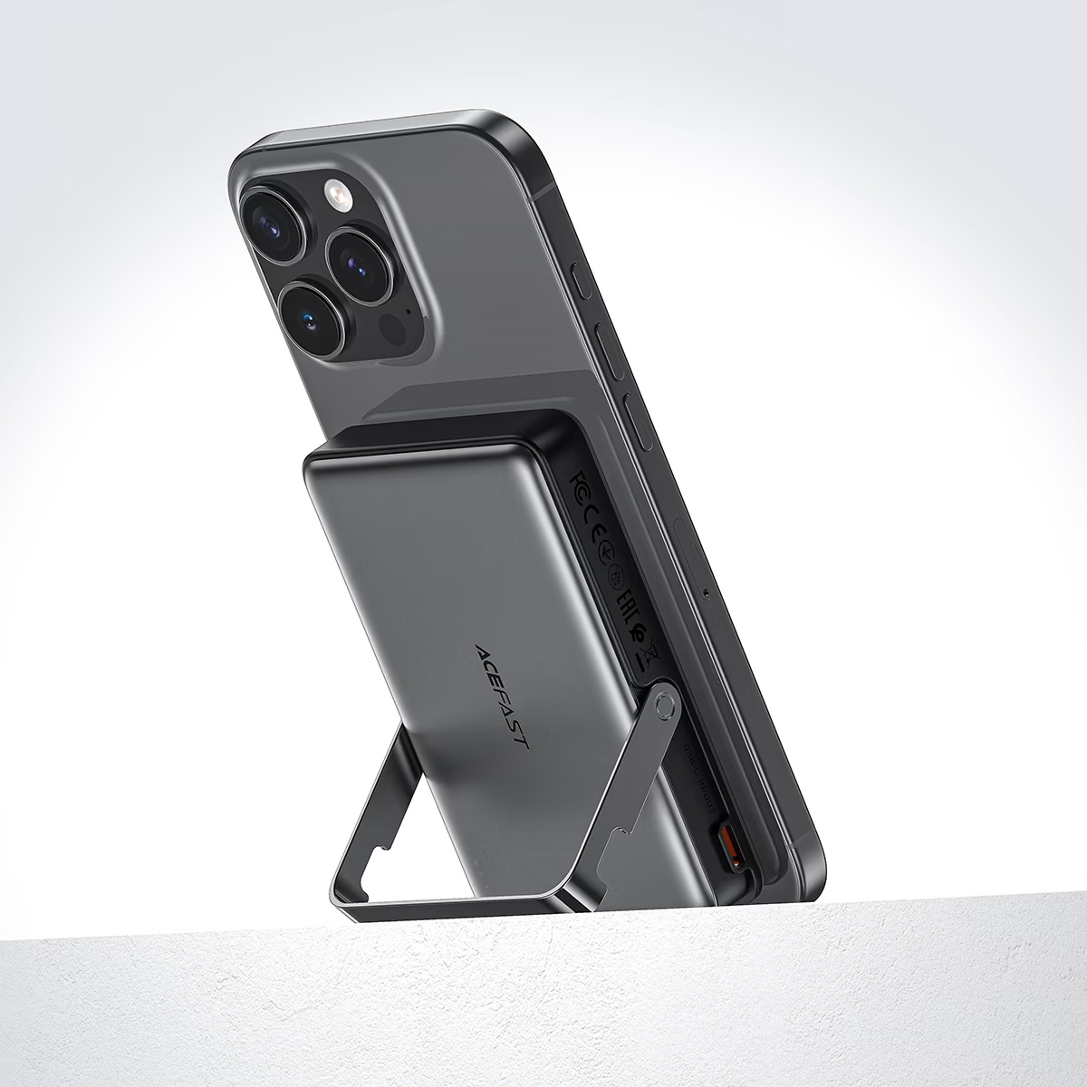 Повербанк з бездротовою зарядкою ACEFAST M17 Magnetic Fast Wireless Charge Power Bank PD22.5W 10000mAh Black