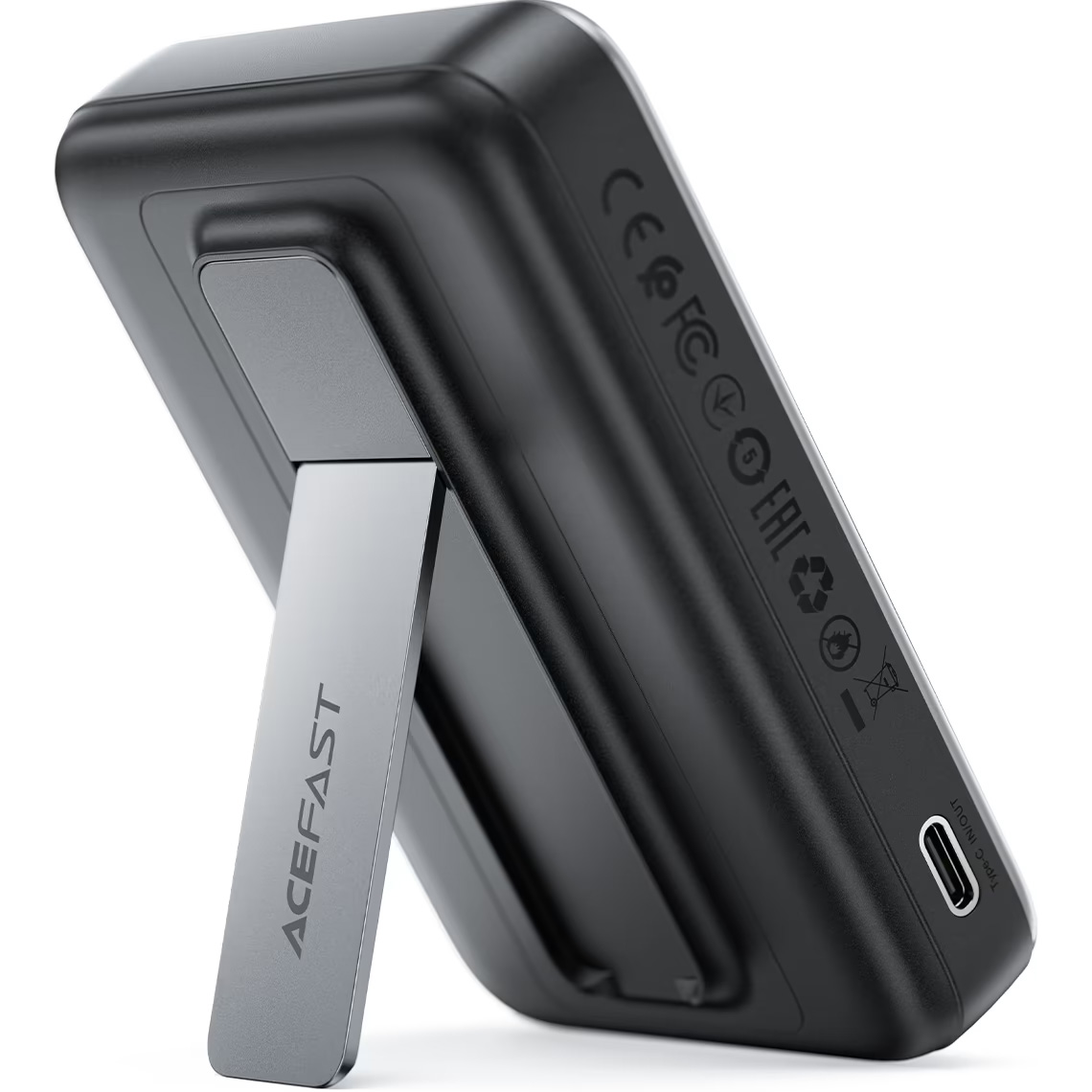 Повербанк з бездротовою зарядкою ACEFAST M24 Magnetic Fast Wireless Charge Power Bank PD22.5W 10000mAh Metal Gray