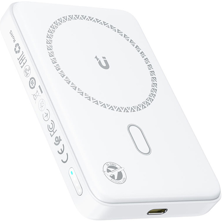 Повербанк з бездротовою зарядкою ACEFAST M26 Magnetic Fast Wireless Charge Power Bank PD20W 10000mAh White