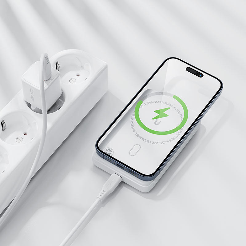 Повербанк з бездротовою зарядкою ACEFAST M26 Magnetic Fast Wireless Charge Power Bank PD20W 10000mAh White