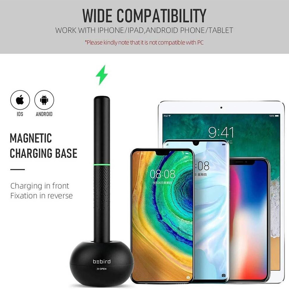 Прилад для видалення вушної сірки (отоскоп) Xiaomi BEBIRD M9 Pro Black