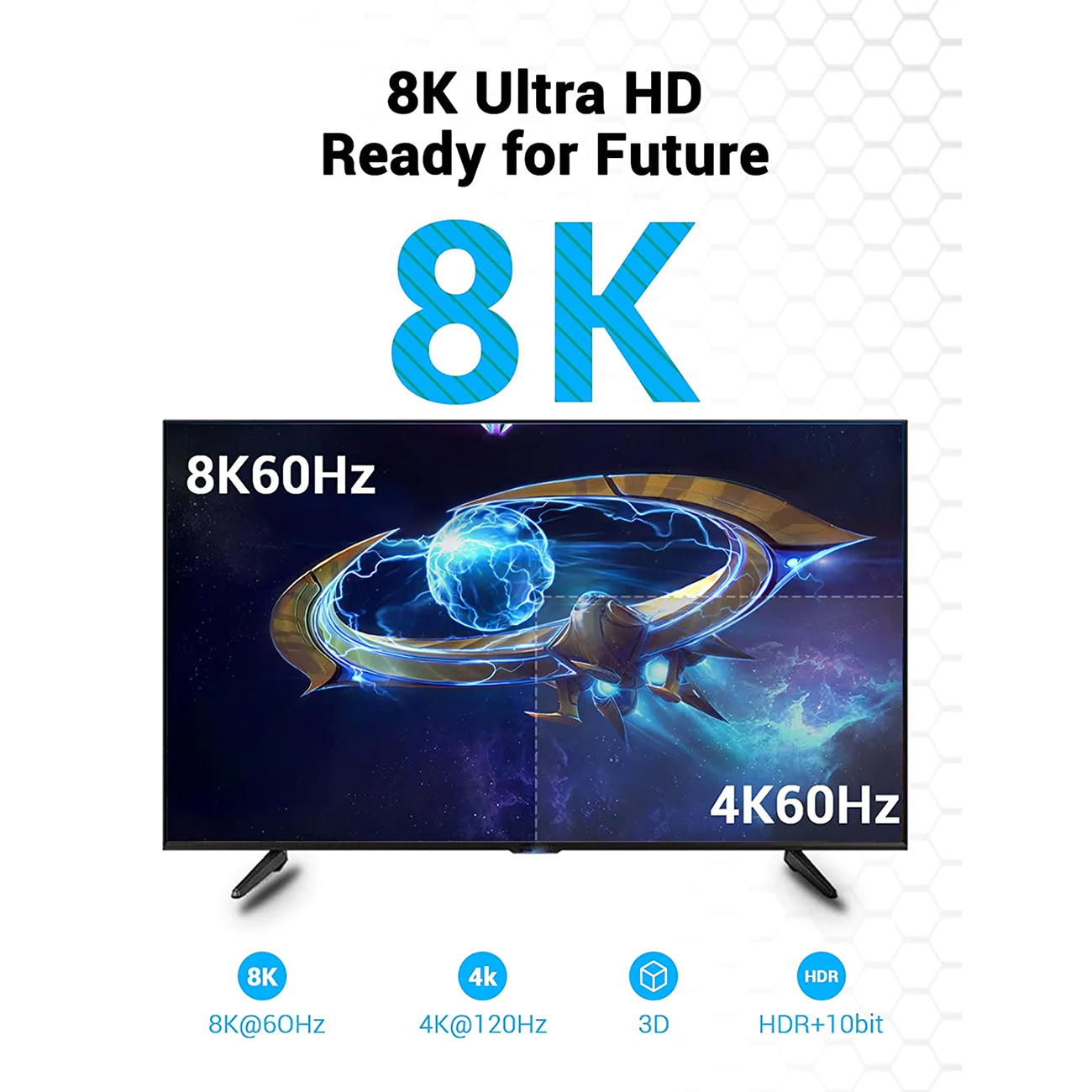 Кабель VENTION Ultra High-Speed 8K HDMI v2.1 10м Black (AANBL)