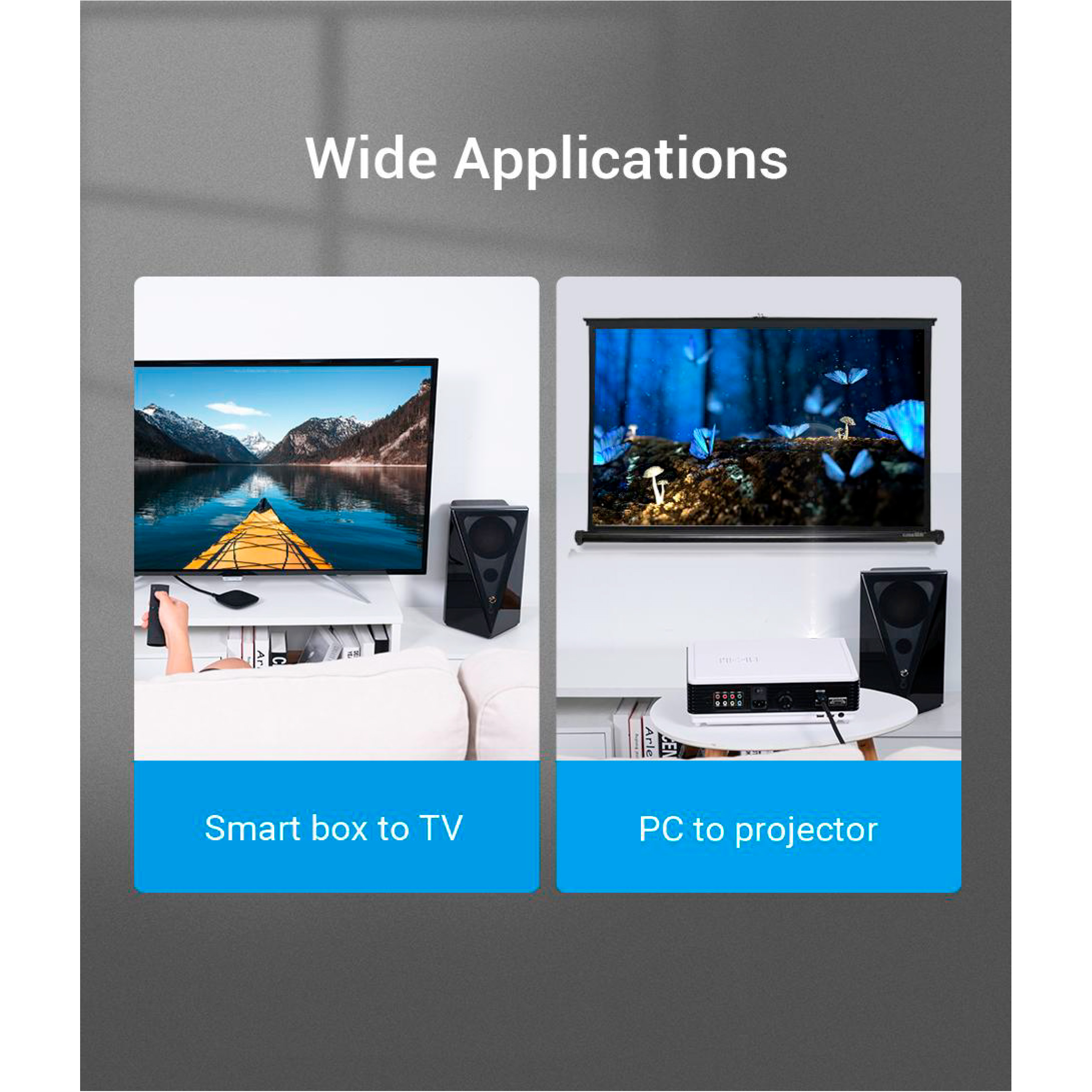 Кабель VENTION 8K@60Hz Male to Male HDMI v2.1 5м Black (AAUBJ)