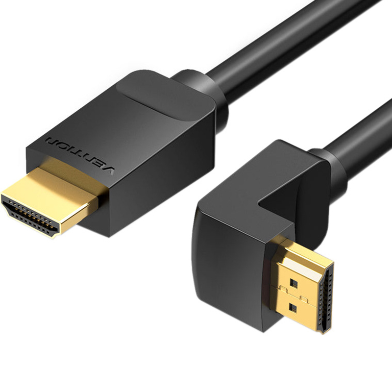 Кабель VENTION HDMI Right Angle Cable 270 Degree HDMI v2.0 1м Black (AAQBF)