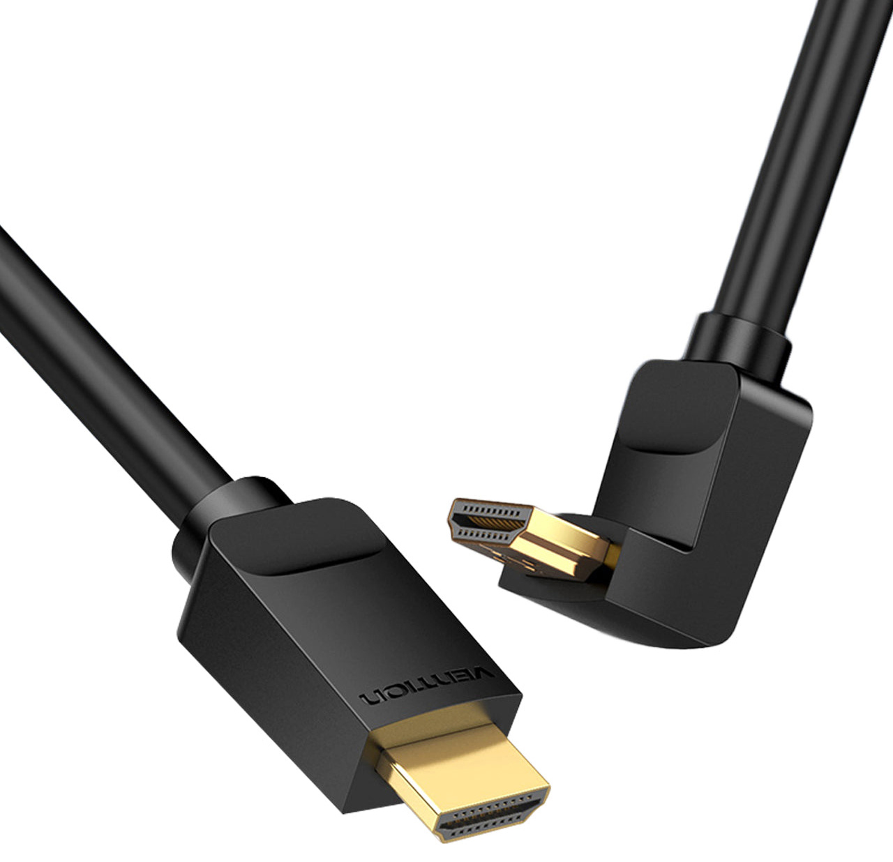 Кабель VENTION HDMI Right Angle Cable 270 Degree HDMI v2.0 1м Black (AAQBF)