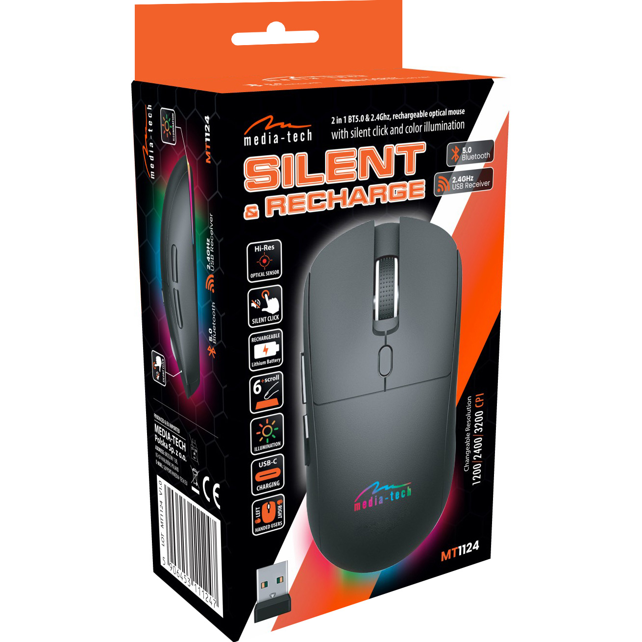 Мышь MEDIA-TECH MT1124 Black