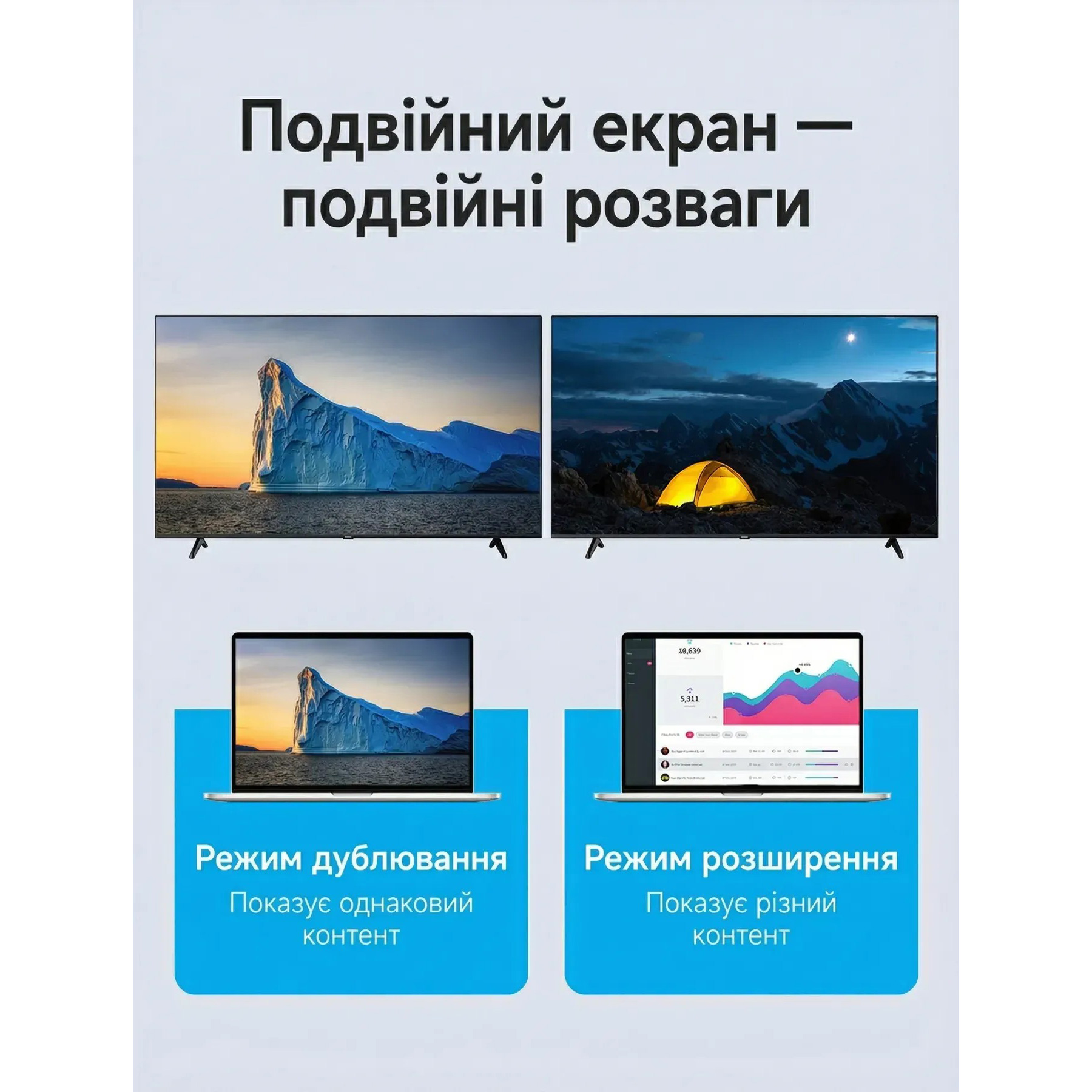 Адаптер VENTION USB-C+USB-A to HDMI Gray (ACYHB)