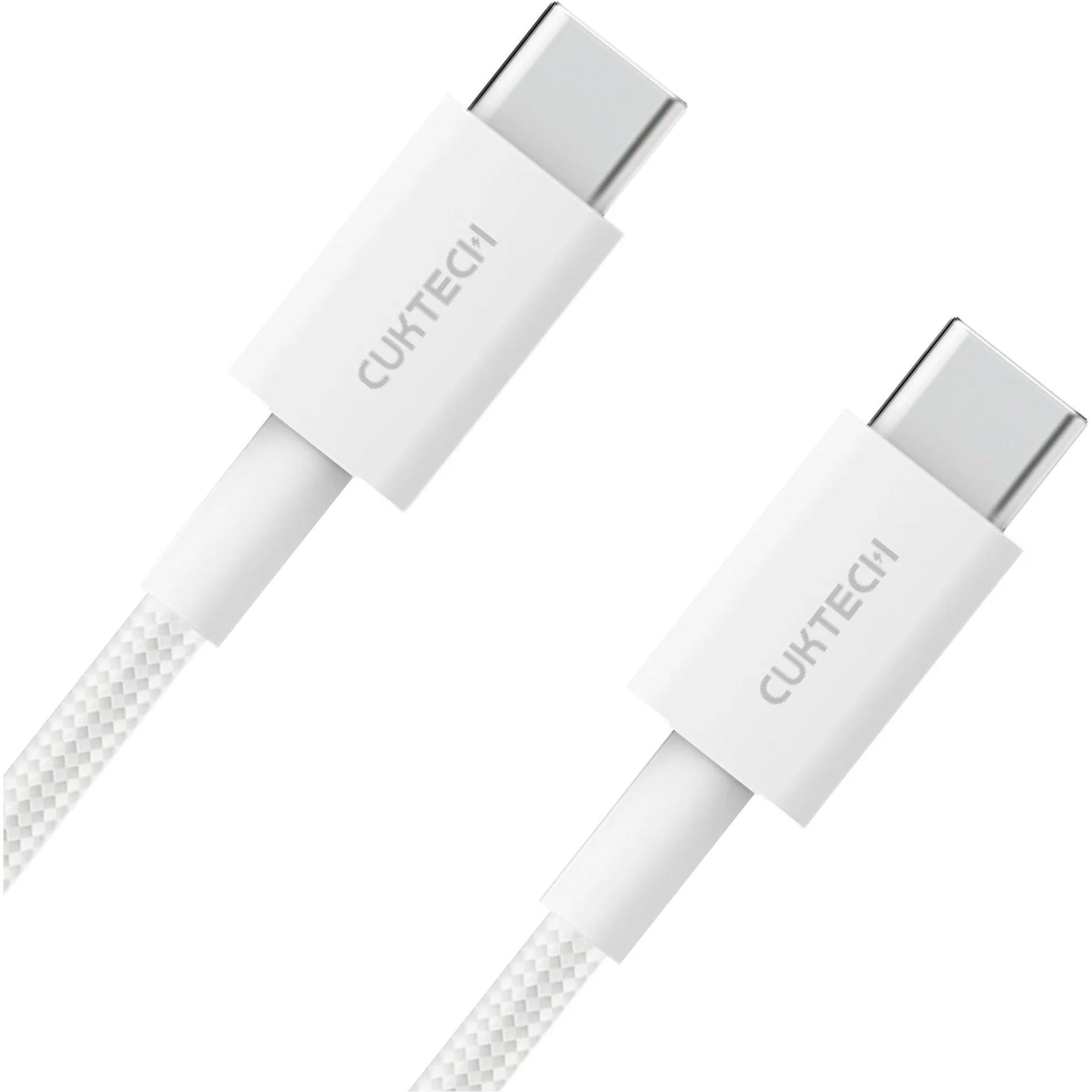 Кабель CUKTECH Type-C to Type-C Braided 3A 60W 1.5м White