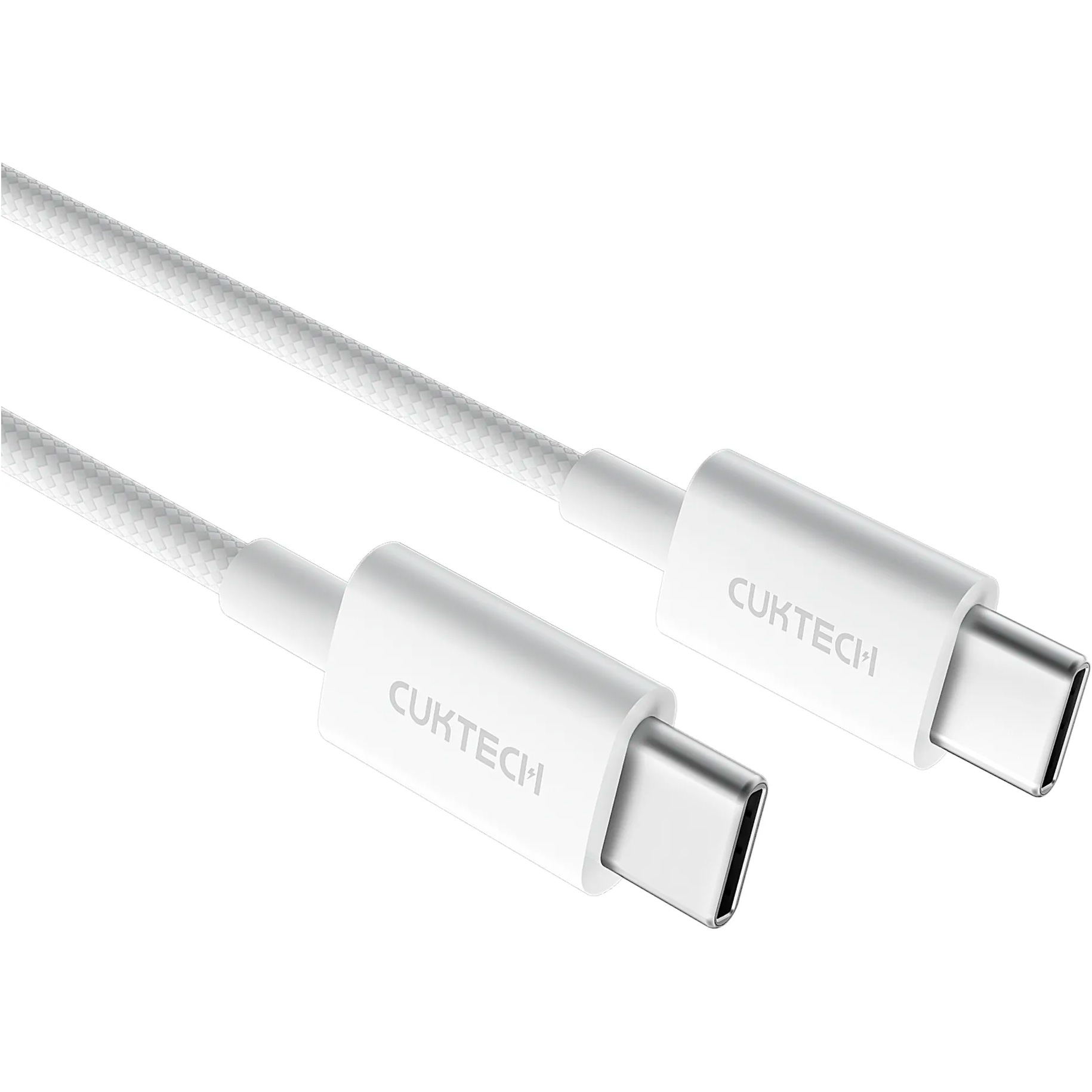 Кабель CUKTECH Type-C to Type-C Braided 3A 60W 1.5м White