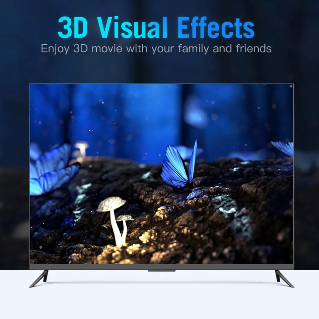 Кабель VENTION 4K PVC Upgraded HDMI v2.0 1м Black (AAGBF)