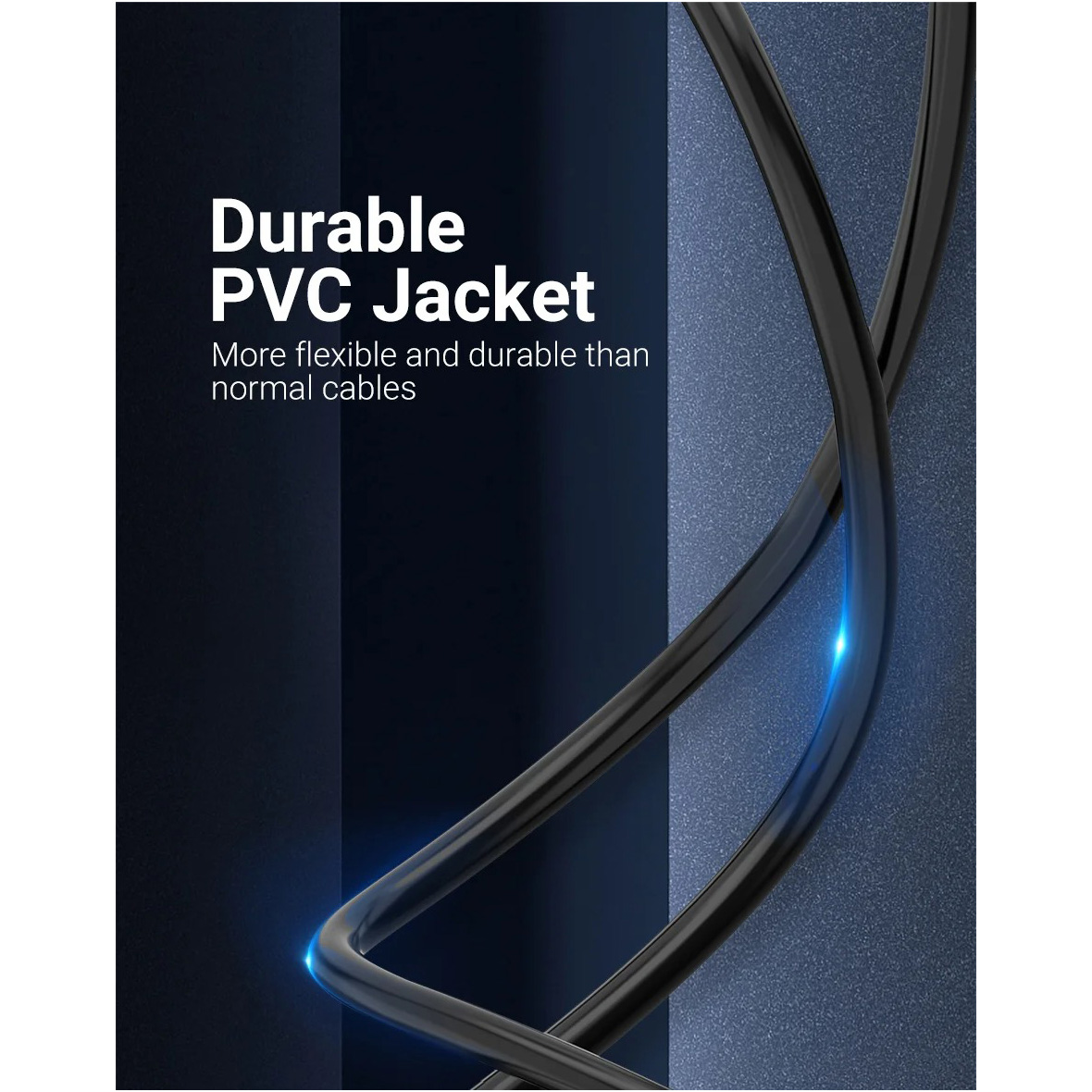 Кабель VENTION USB 3.0 A Male to Type-C Male 3A 0.15м Black (COZBG)