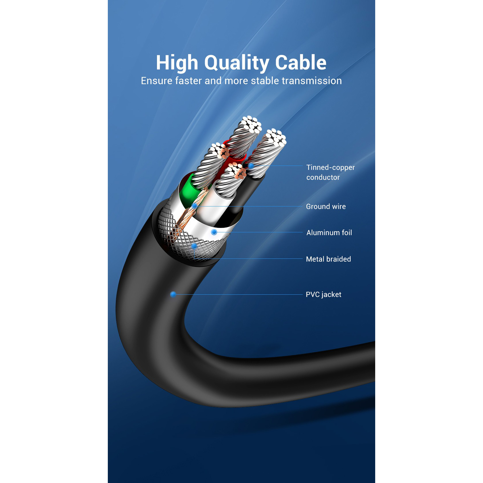 Кабель VENTION USB2.0 AM to AM Cable 1м Black (COJBF)