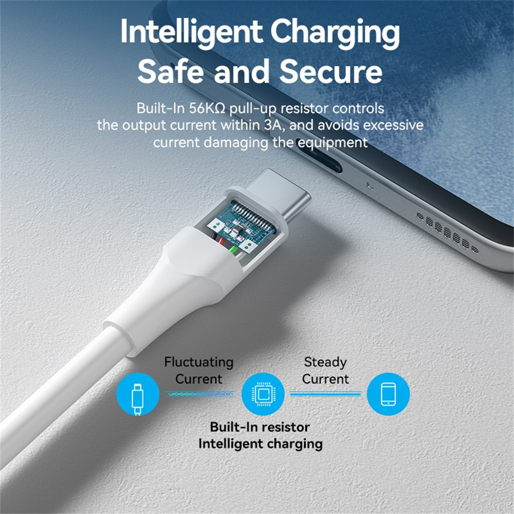 Кабель VENTION USB 2.0 AM/CM 1м White (CTHWF)