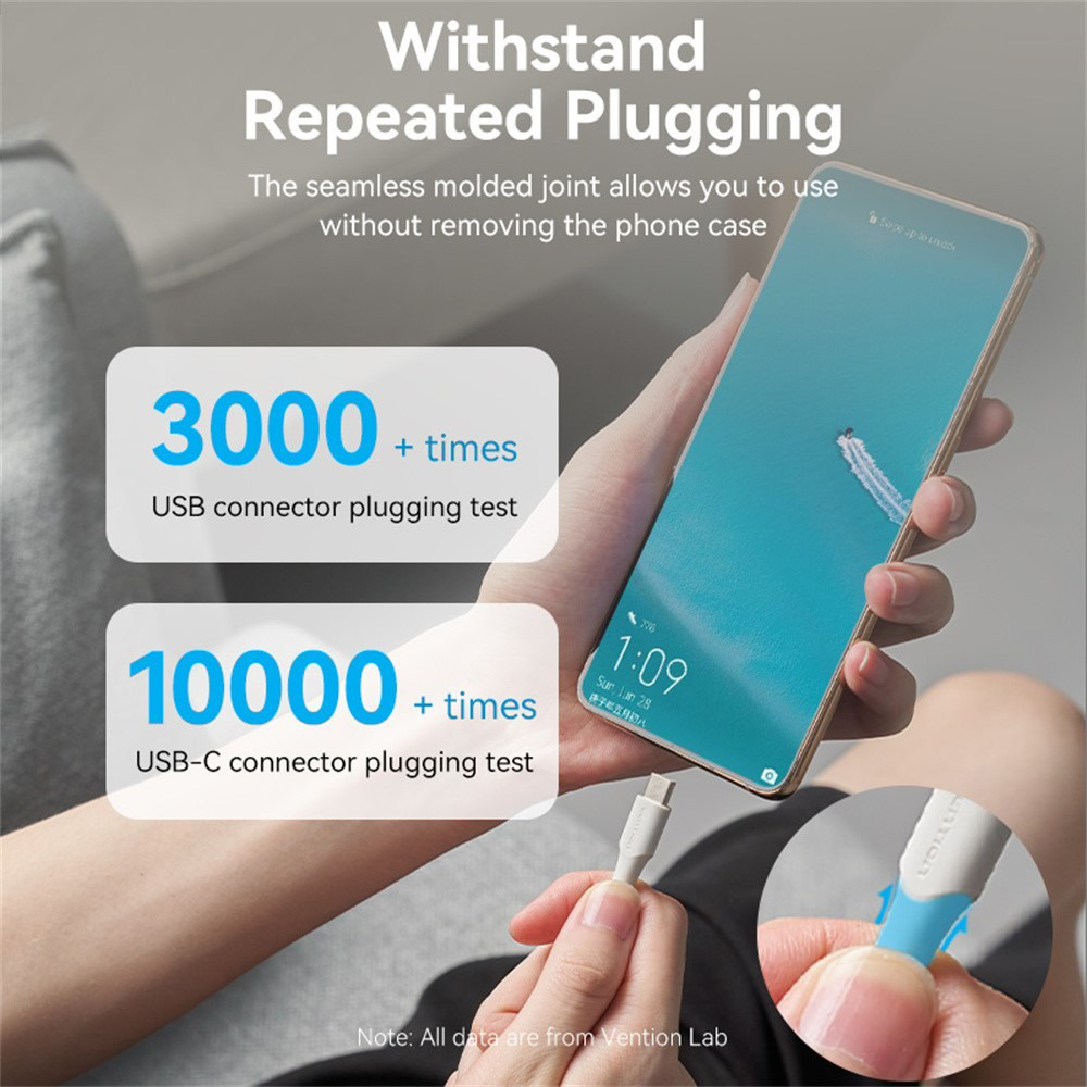 Кабель VENTION USB 2.0 AM/CM 1м White (CTHWF)