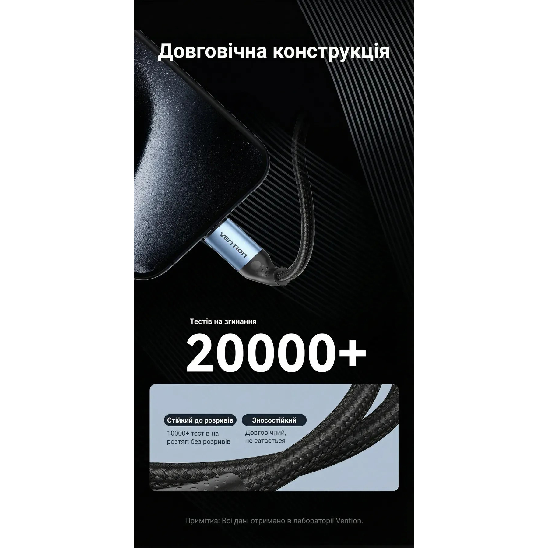 Кабель VENTION USB2.0 Type-C Male to Type-C Male PD 240W 5A 1.5м Black (TREBG)