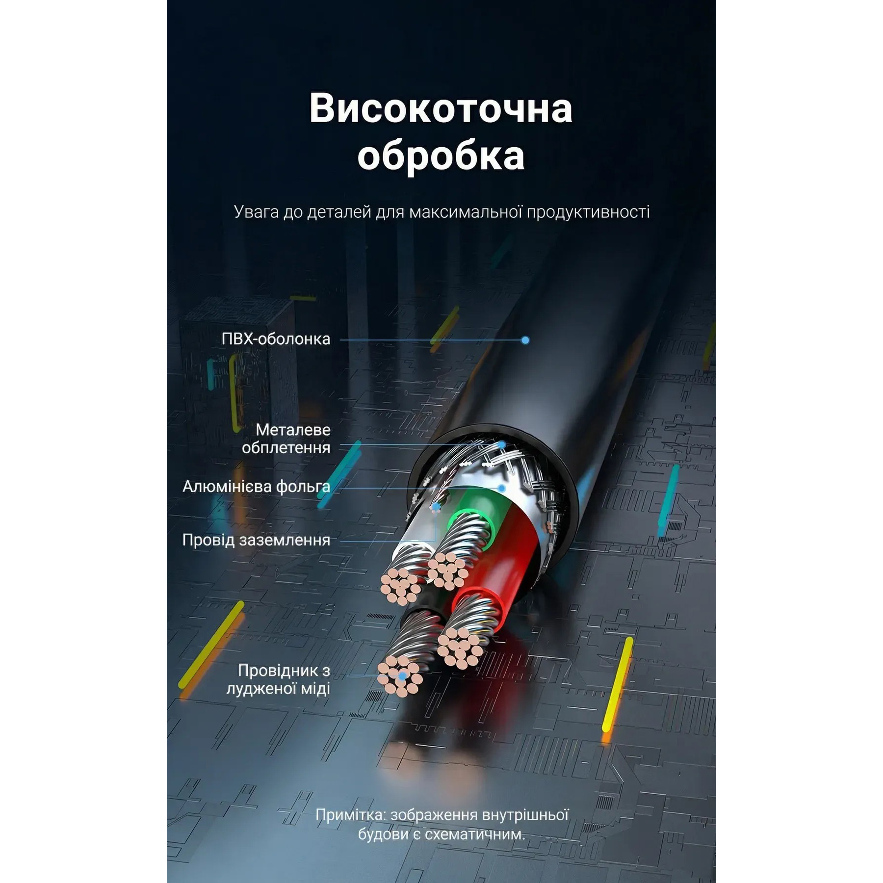 Кабель-подовжувач VENTION USB 2.0 AM/AF 0.5м (CBIBD)