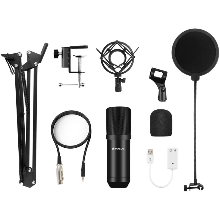Микрофон для стриминга/подкастов PULUZ PU612B Black