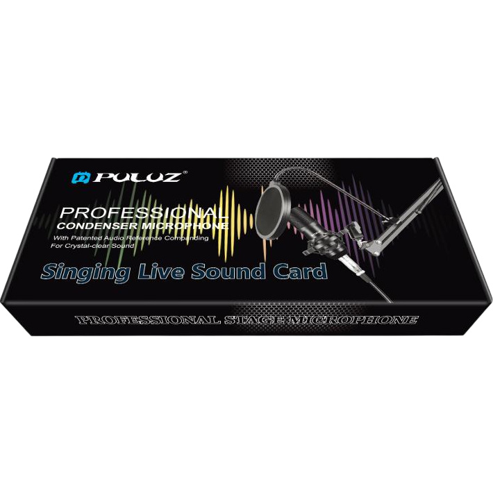 Микрофон для стриминга/подкастов PULUZ PU612B Black