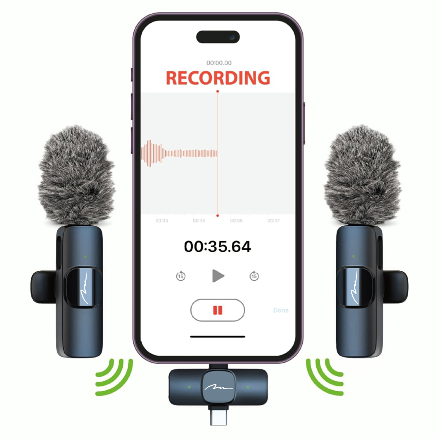 Бездротовий петличний мікрофон MEDIA-TECH Micro-Mic Duo (MT416)