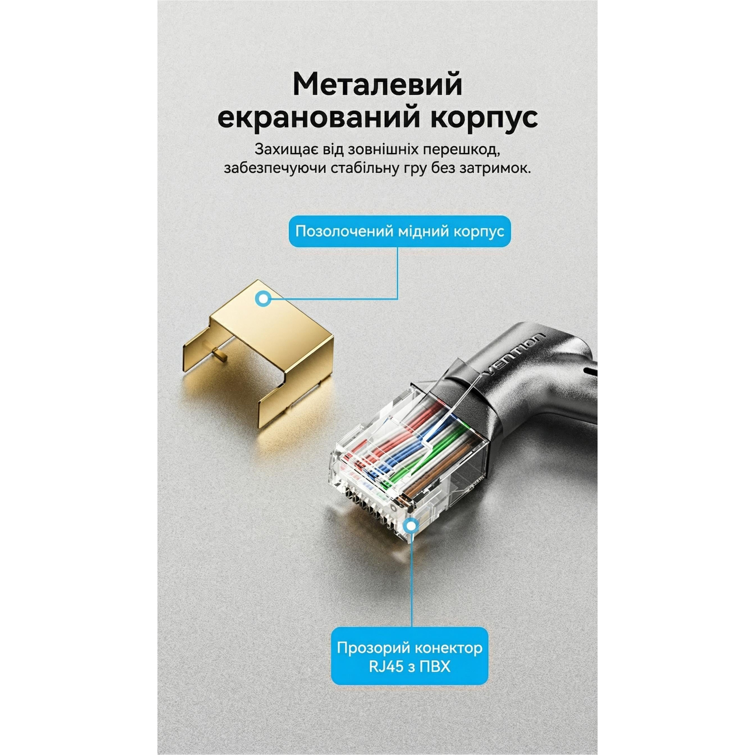 Патч-корд VENTION STP Cat.8 CU 1м Black (IKLBF)