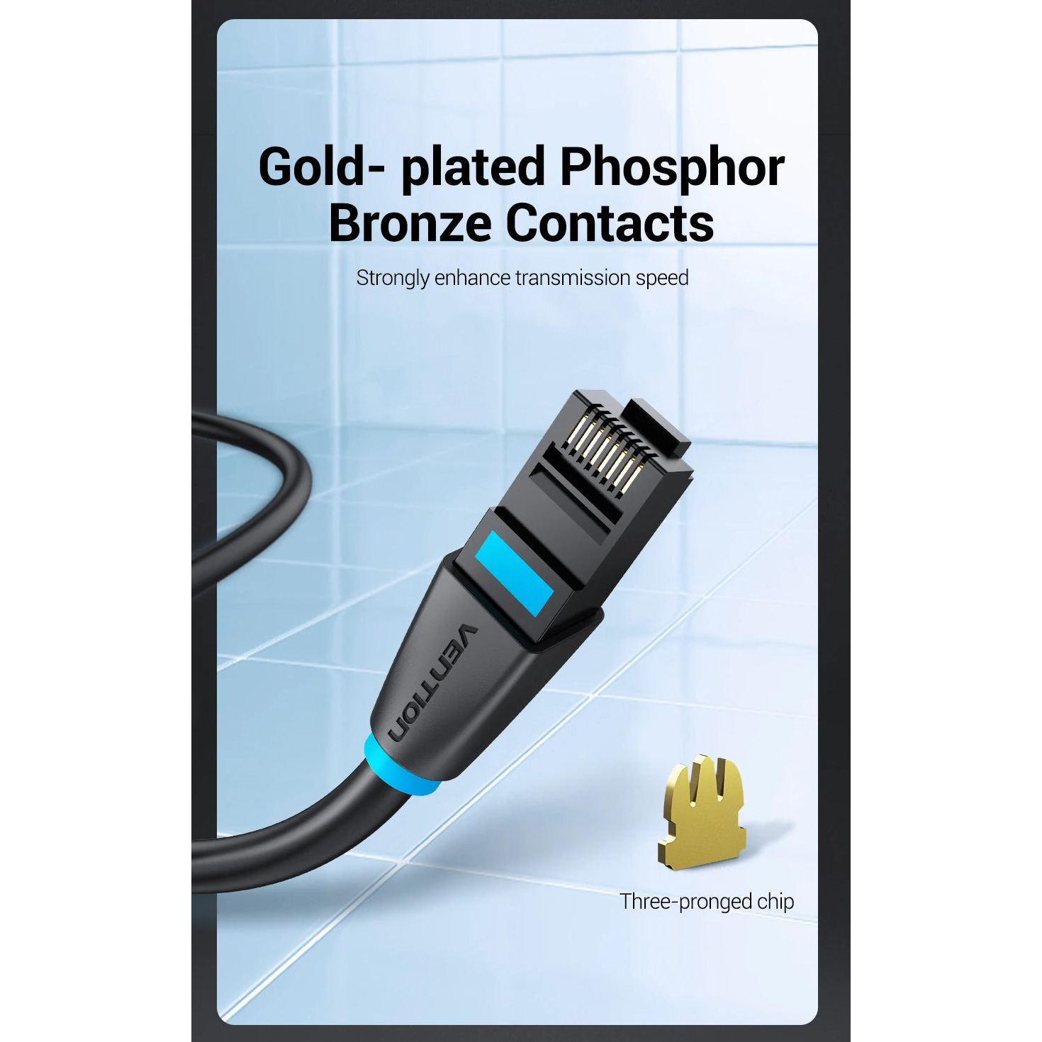 Патч-корд VENTION U/UTP Cat.6 CU 1м Black (IBKBF)