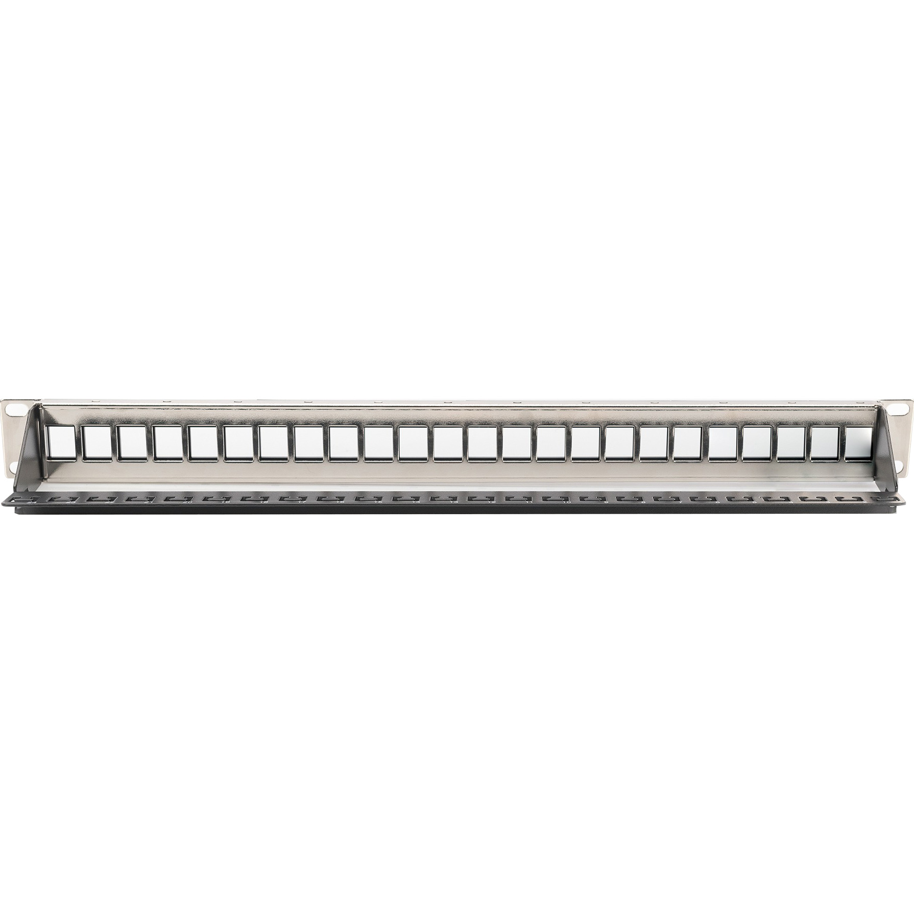 Патч-панель DIGITUS Modular Patch Panel for Keystone Jack 1U 19" 24-port FTP, STP Cat.6a в сборе (DN-91411-LF)