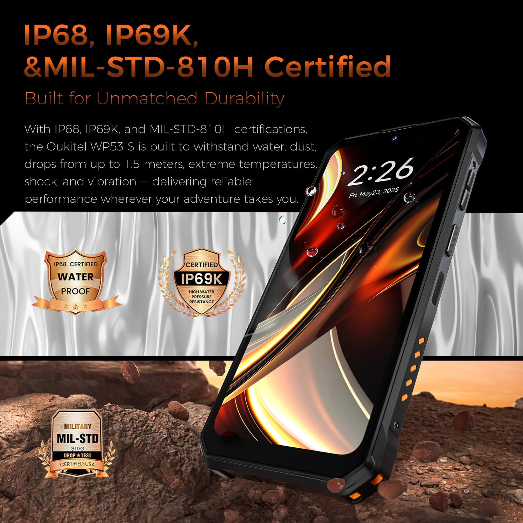 Смартфон OUKITEL WP53S 4/128GB Black (6941749815019)