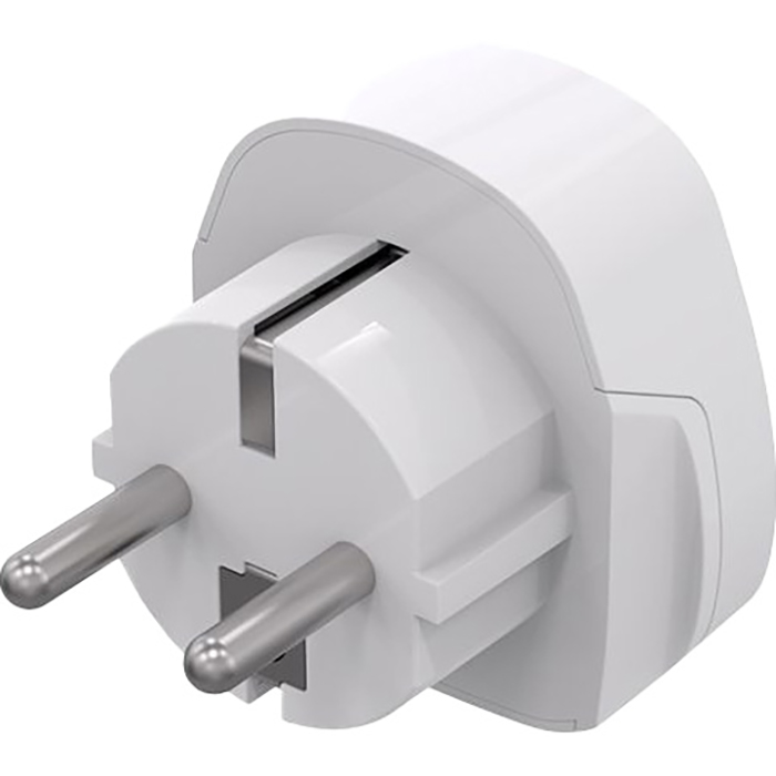 Універсальний дорожній перехідник GEMBIRD Travel Plug Adapter World to EU White (A-AC-EUMINTF)