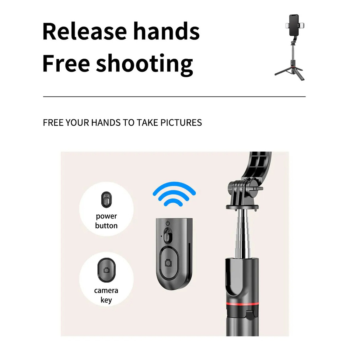 Штатив PULUZ L13d Detachable Fill Light TriPod Selfie Stick Phone Holder (EDA0032622)