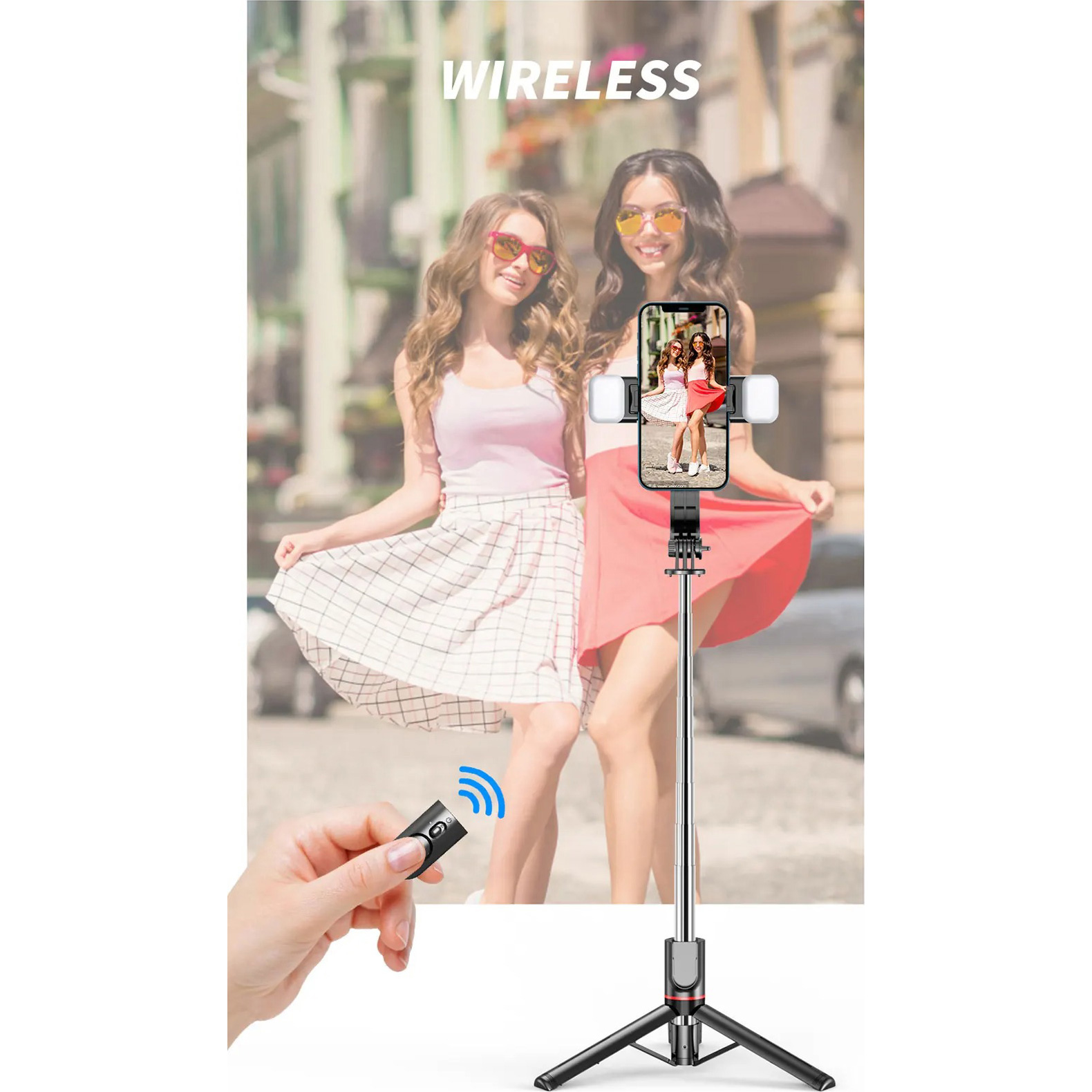 Штатив PULUZ L13d Detachable Fill Light TriPod Selfie Stick Phone Holder (EDA0032622)