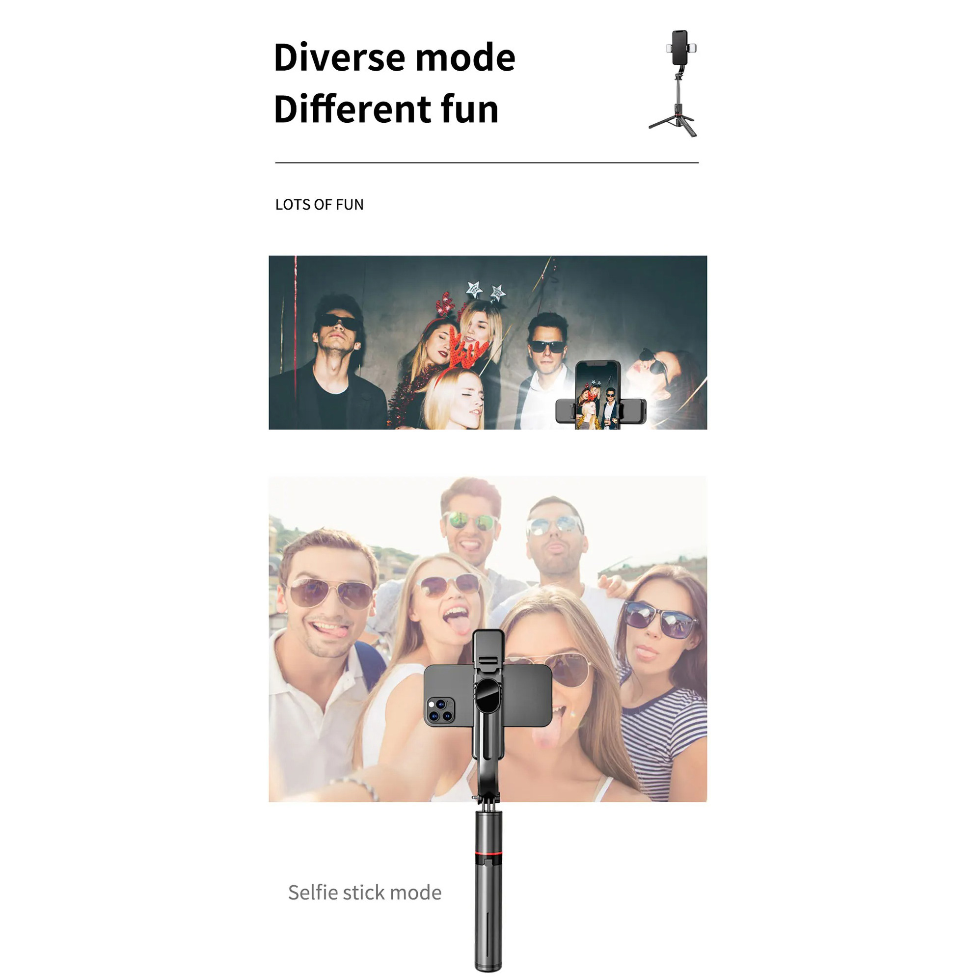 Штатив PULUZ L13d Detachable Fill Light TriPod Selfie Stick Phone Holder (EDA0032622)