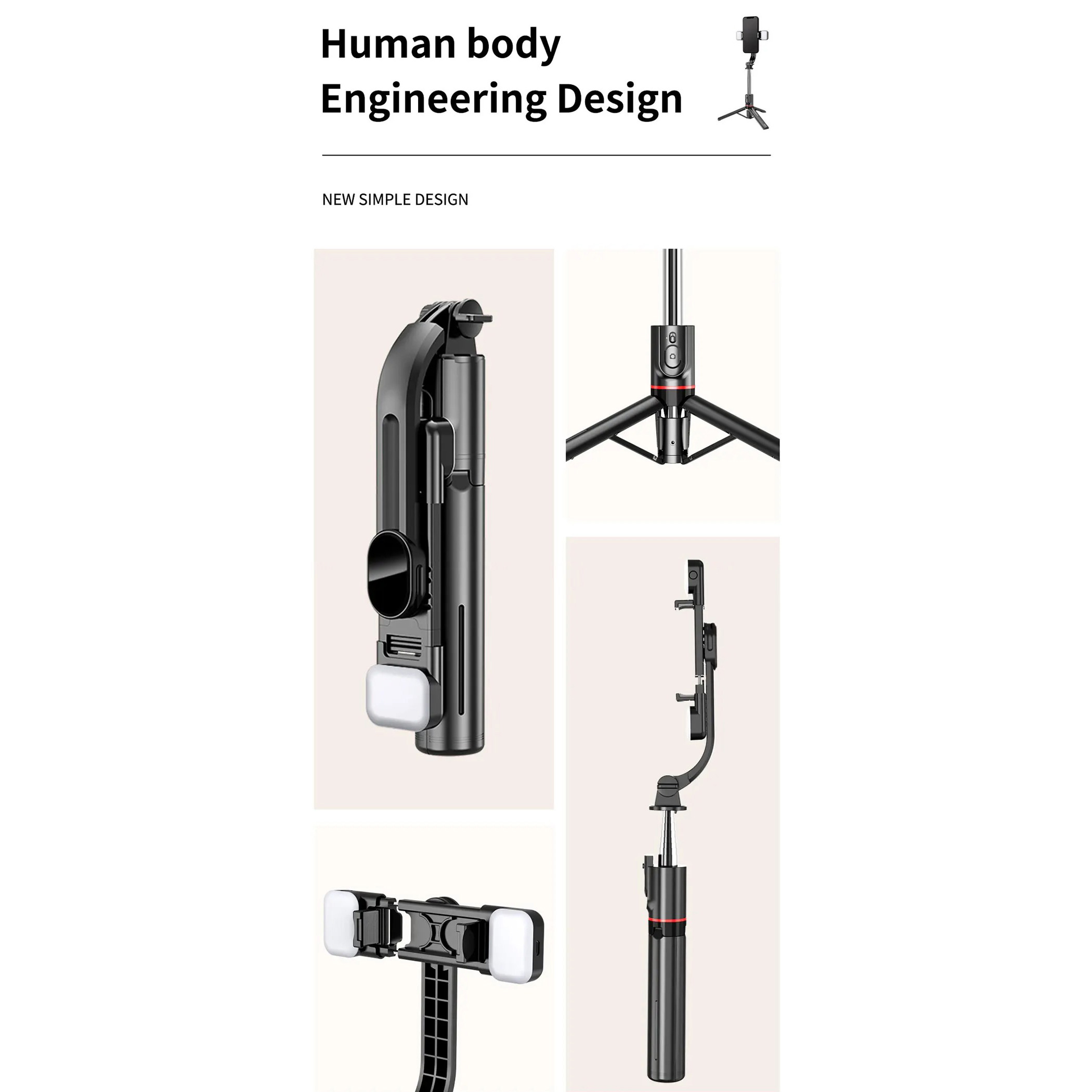 Штатив PULUZ L13d Detachable Fill Light TriPod Selfie Stick Phone Holder (EDA0032622)