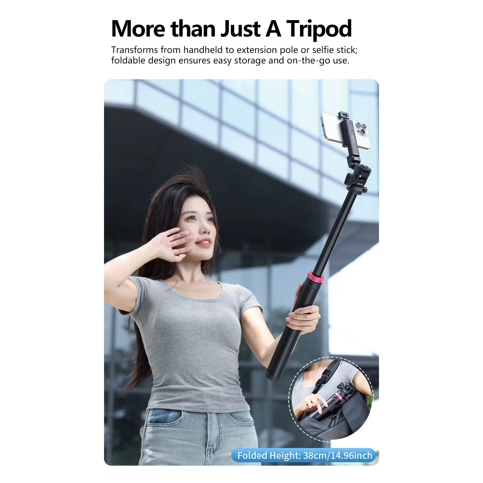 Штатив ULANZI MT-78 Quick-Release Tripod with Cold Shoe Mount Black (T077GBB1)