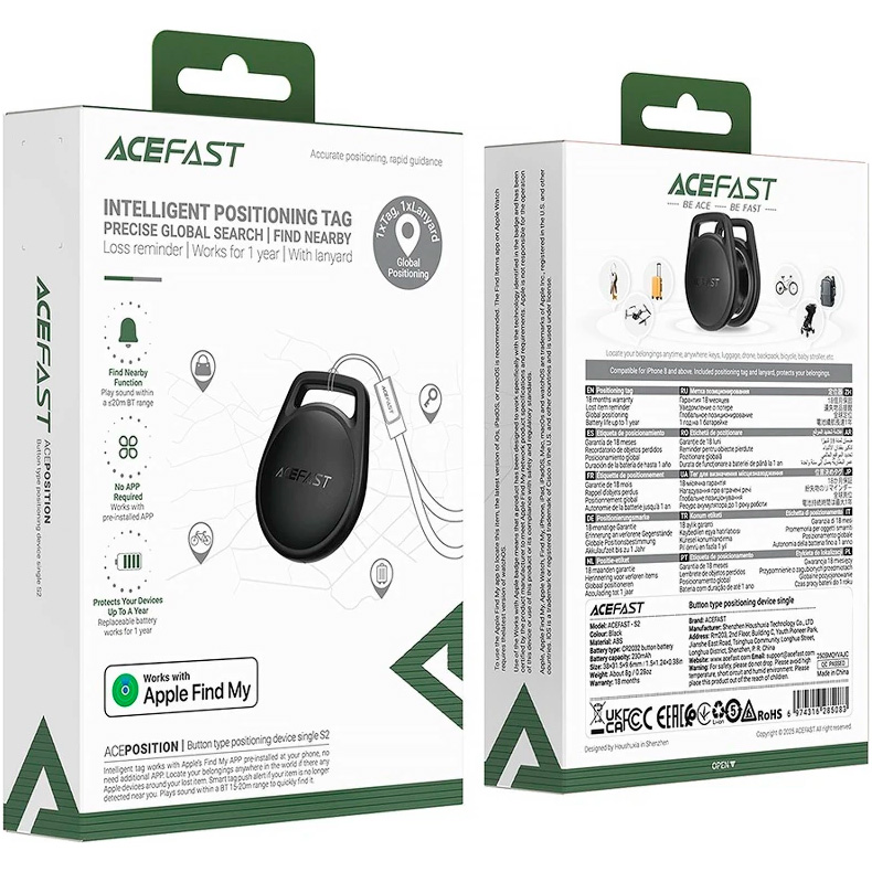 Поисковый брелок ACEFAST S2 Black