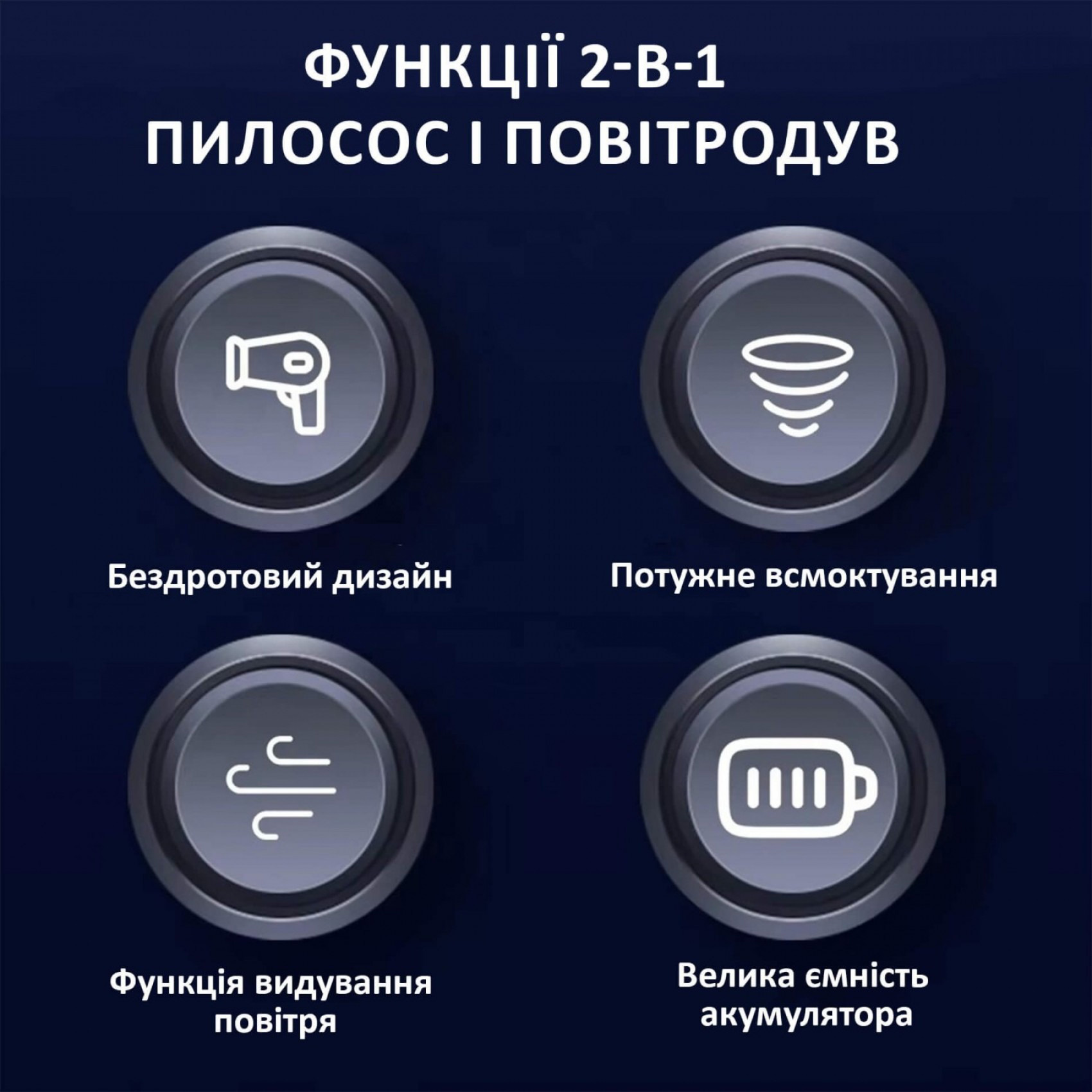 Пилосос автомобільний ASPIRING Gale 4 Blow air Wireless and Cord (GL16P12K)