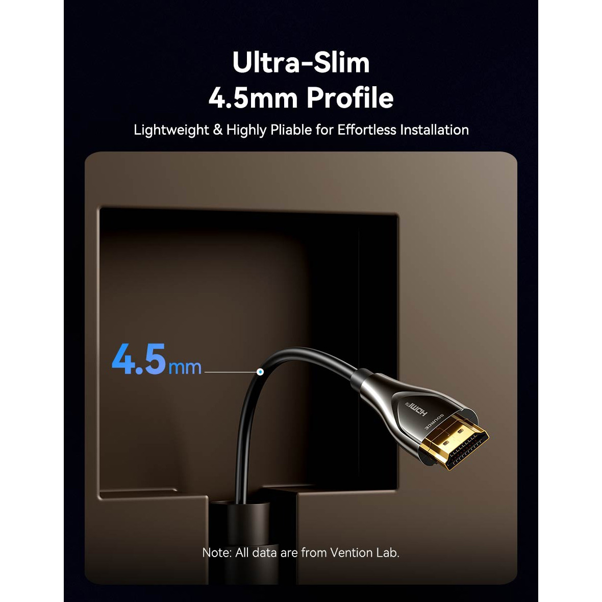 Кабель оптичний (AOC) VENTION 4K Fiber Optic Cable HDMI v2.0 50м Black (ALSBX)