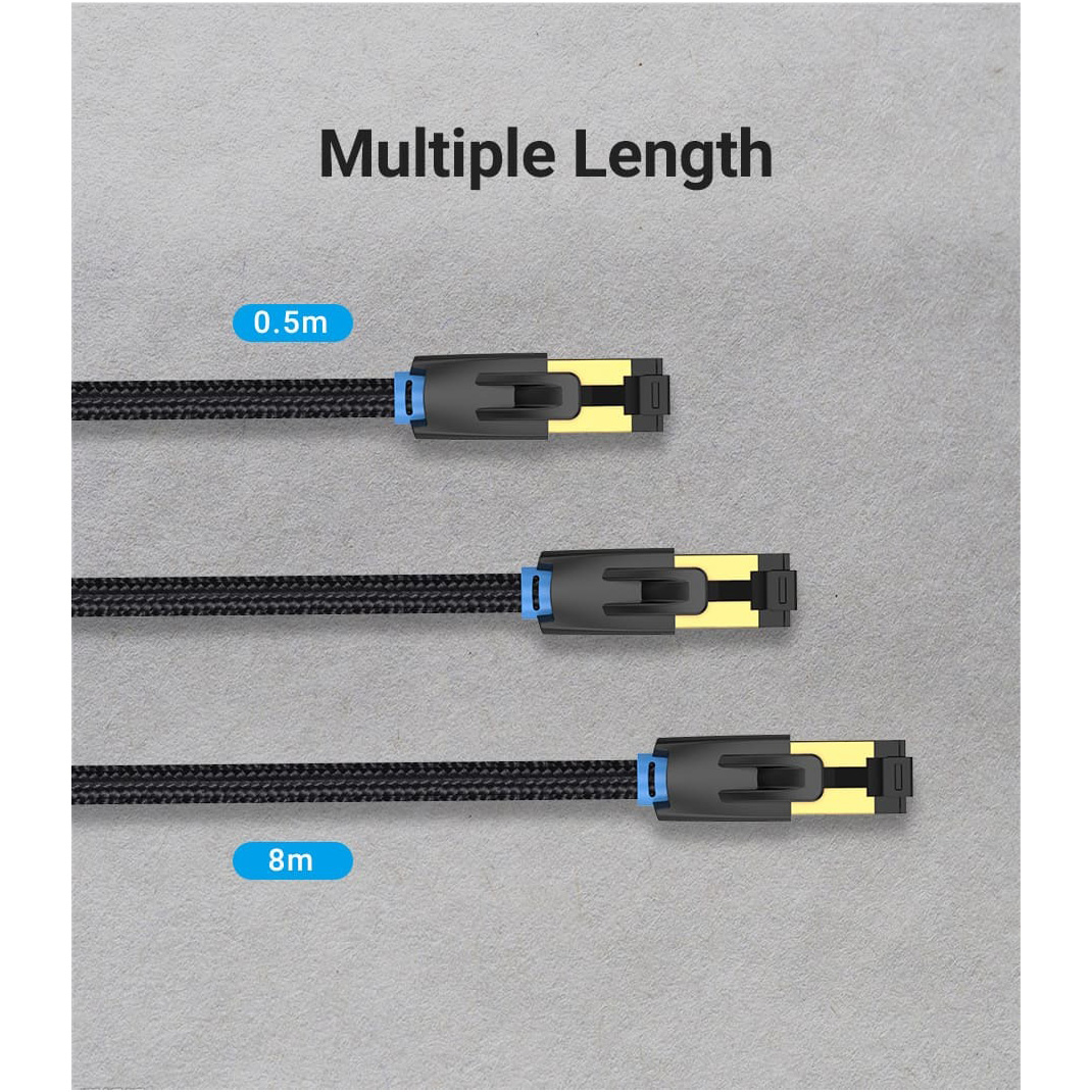 Патч-корд VENTION SSTP Cat.8 CU 1м Black (IKGBF)