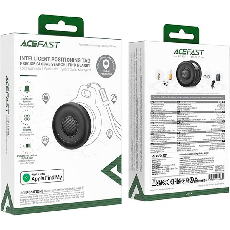 Поисковый брелок ACEFAST S1 Black