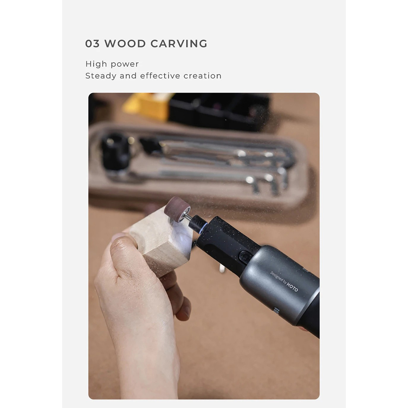 Багатофункціональний інструмент (гравер) HOTO 35-In-1 Rotary Tool Kit QWLDM001