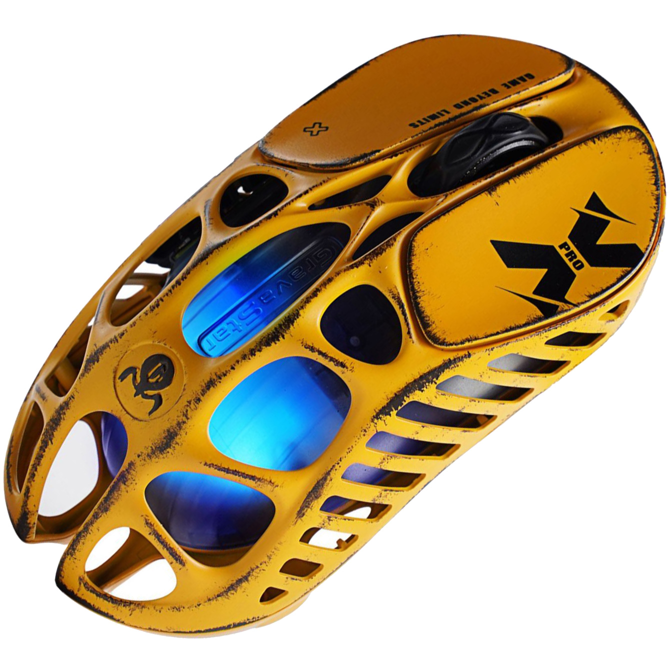 Мышь игровая GRAVASTAR Mercury X Pro Special Edition Battle-Worn Yellow