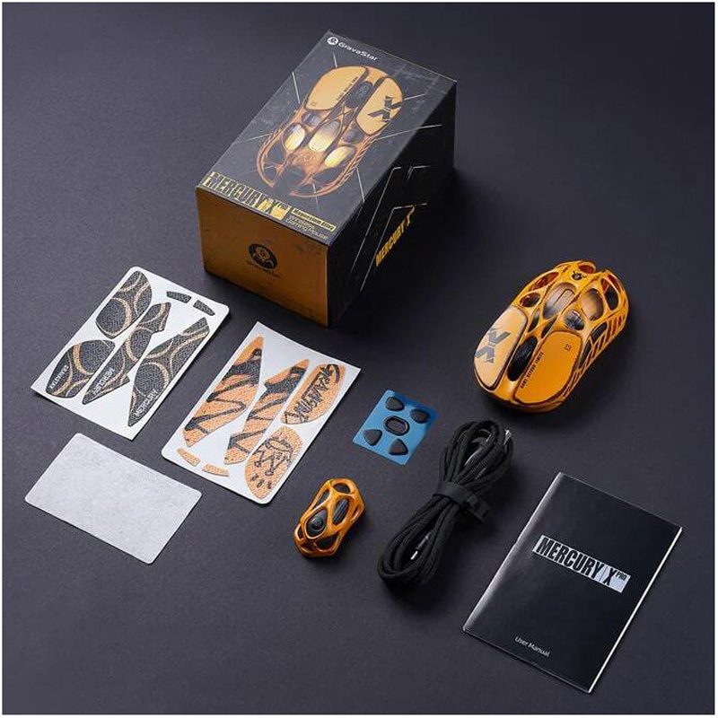 Мышь игровая GRAVASTAR Mercury X Pro Special Edition Battle-Worn Yellow