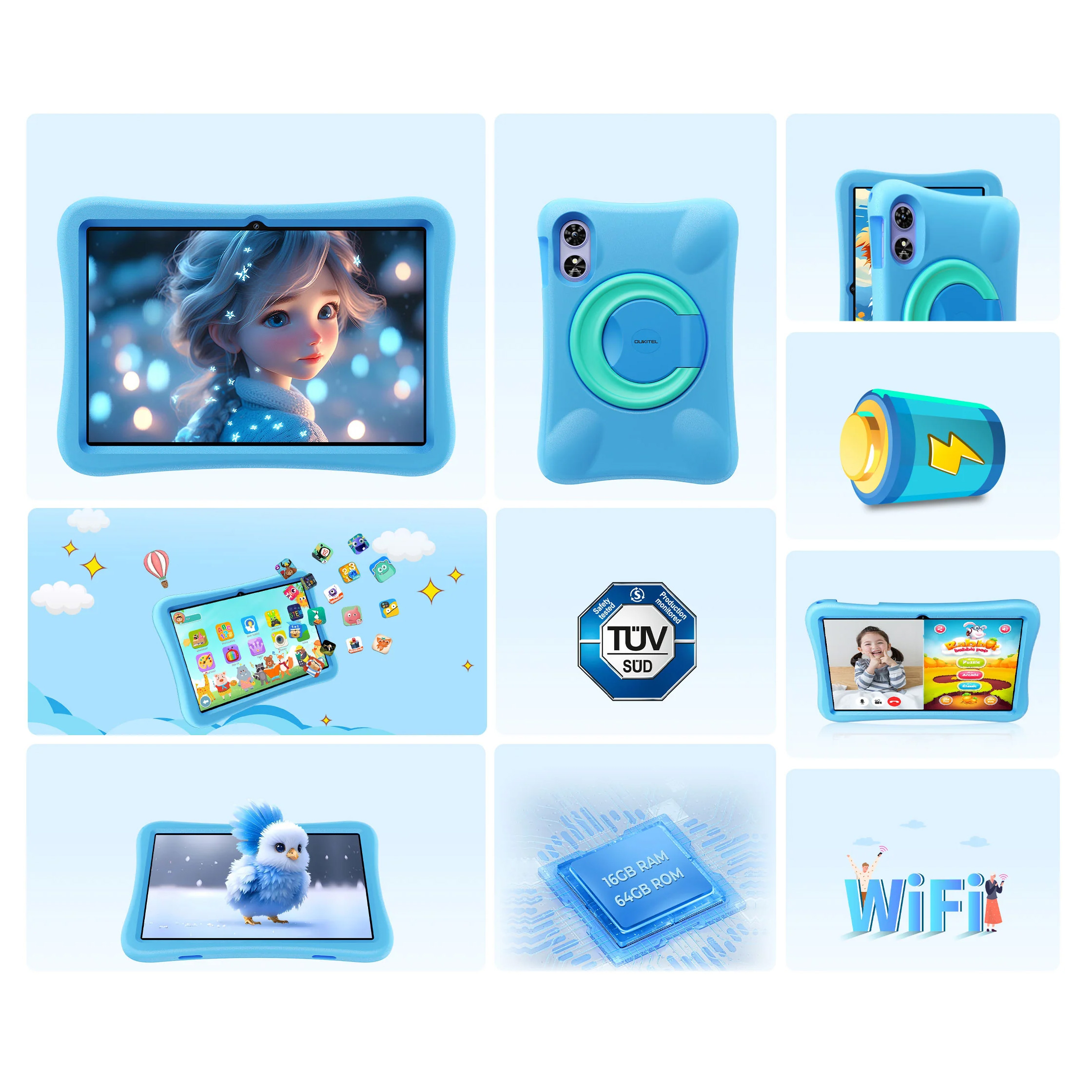 Планшет OUKITEL OT6 Kids 4/64GB Blue (5117979023987)