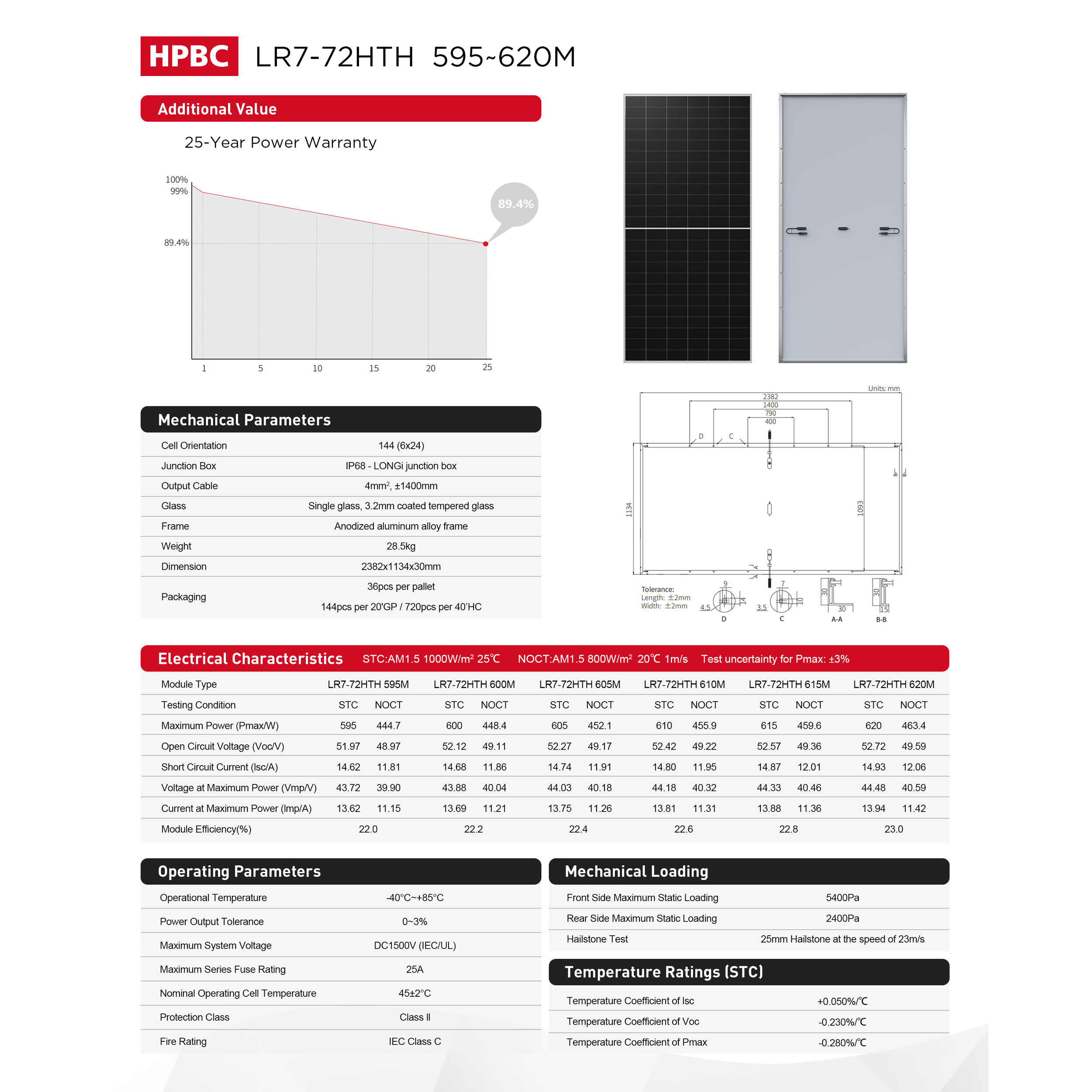 Сонячна панель LONGI 605W Hi-MO X6 Max Explorer LR7-72HTH-605M