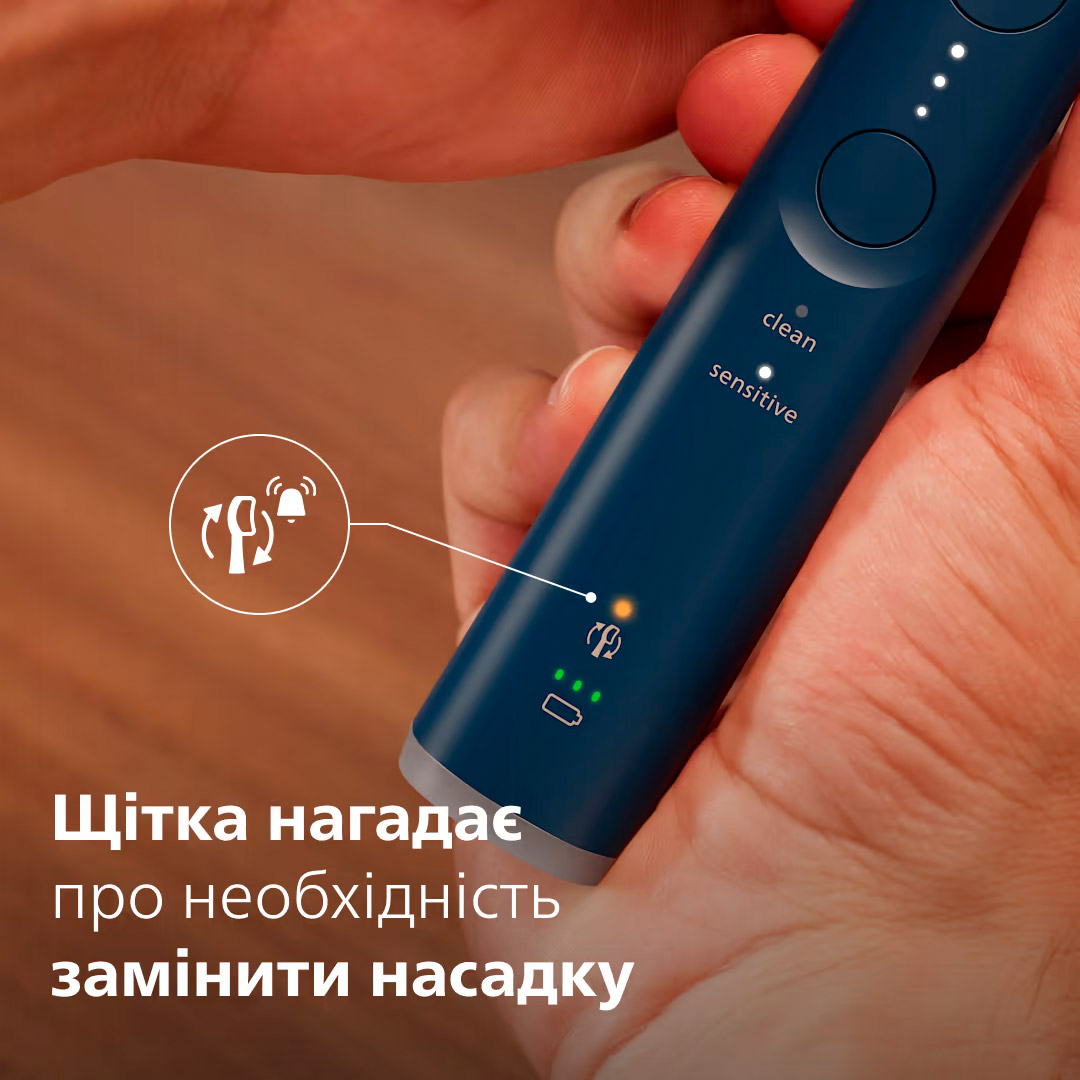 Електрична зубна щітка PHILIPS Sonicare 6100 series Blue + дорожній футляр (HX7403/08)