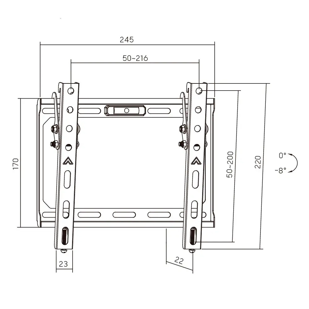 Кріплення настінне для ТВ AGN AGN43-220T 13"-43" Black