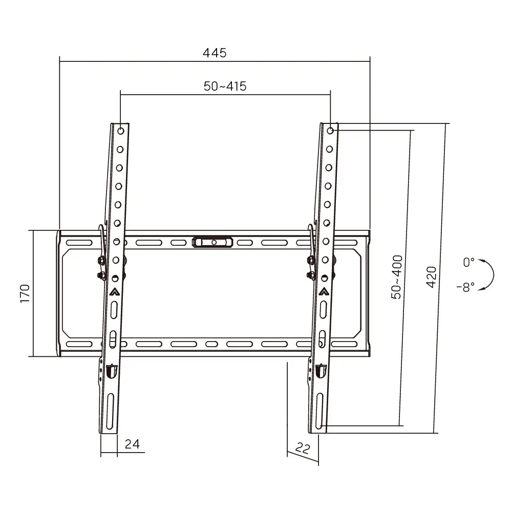 Кріплення настінне для ТВ AGN AGN75-440T 32"-75" Black