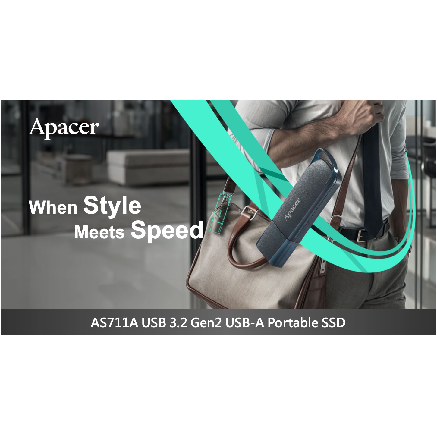 Портативний SSD диск APACER AS711A 250GB USB3.2 Gen2 (AP250GAS711AU-1)