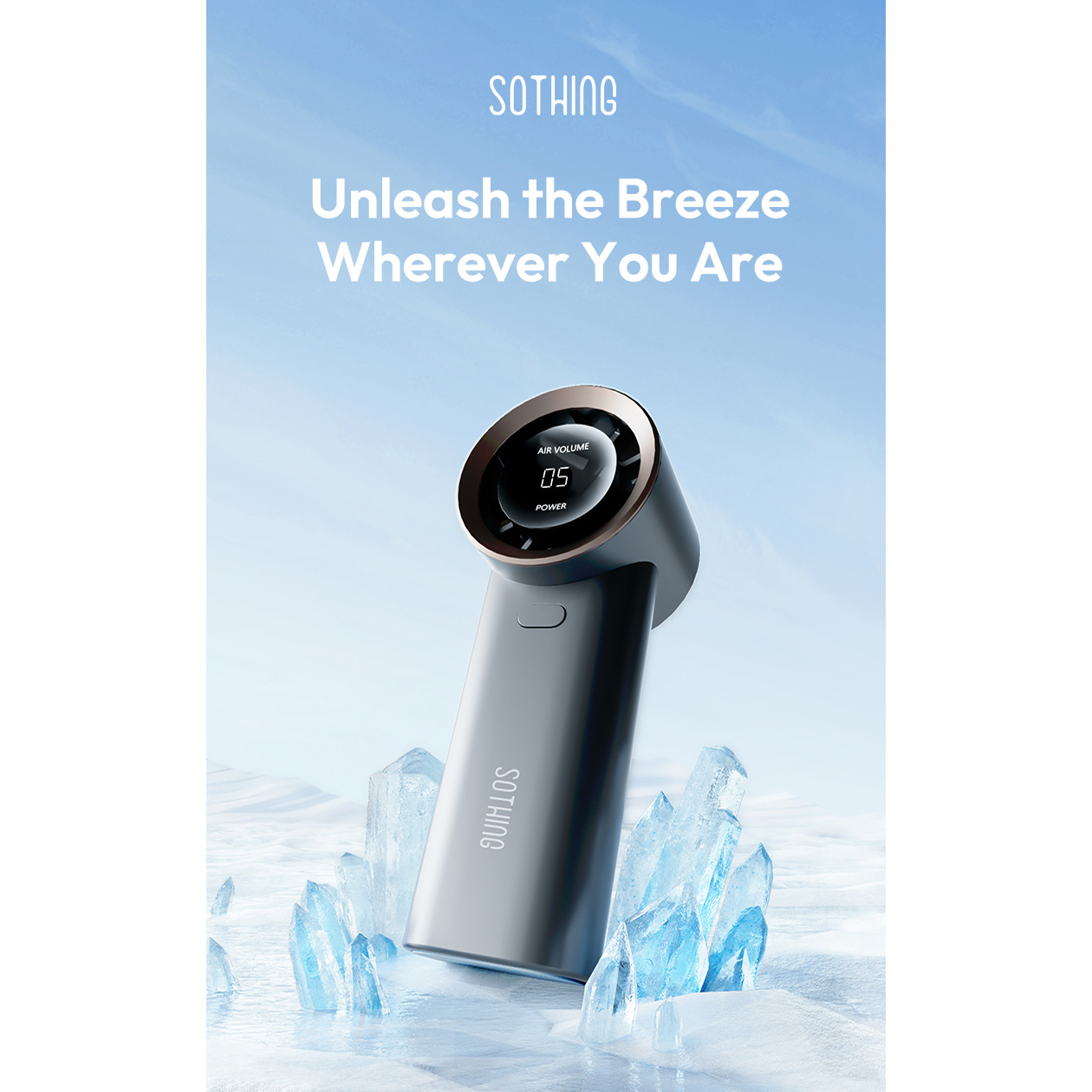 Портативний ручний вентилятор Xiaomi SOTHING Turbo Handheld Fan - Engine SE Apricot White