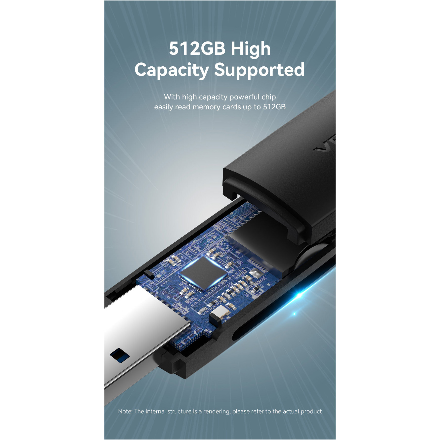 Кардрідер VENTION USB3.0 SD+TF Card Reader Dual Drive Letter Black (CLGB0)